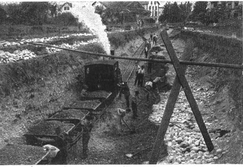 Aushub Zürcherstrasse,heute Badenerstrasse, 1925 bis 1927